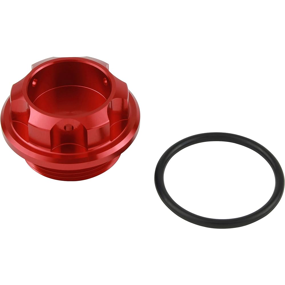 POSH Motorcycle Supplies Machined Oil Filler Cap M30 x P1.5 Red 500008-02