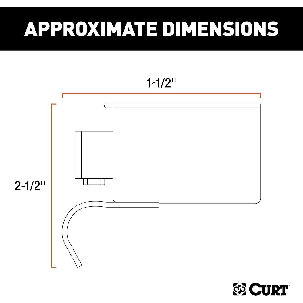 CURT 58190 Trailer side 7 Pin RV Blade Wiring Wireness Connector Silver