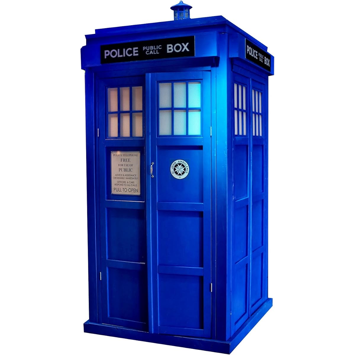Doctor WHO Blue Window Box POLICE Corner Note PC Car Sticker 8 "Tall