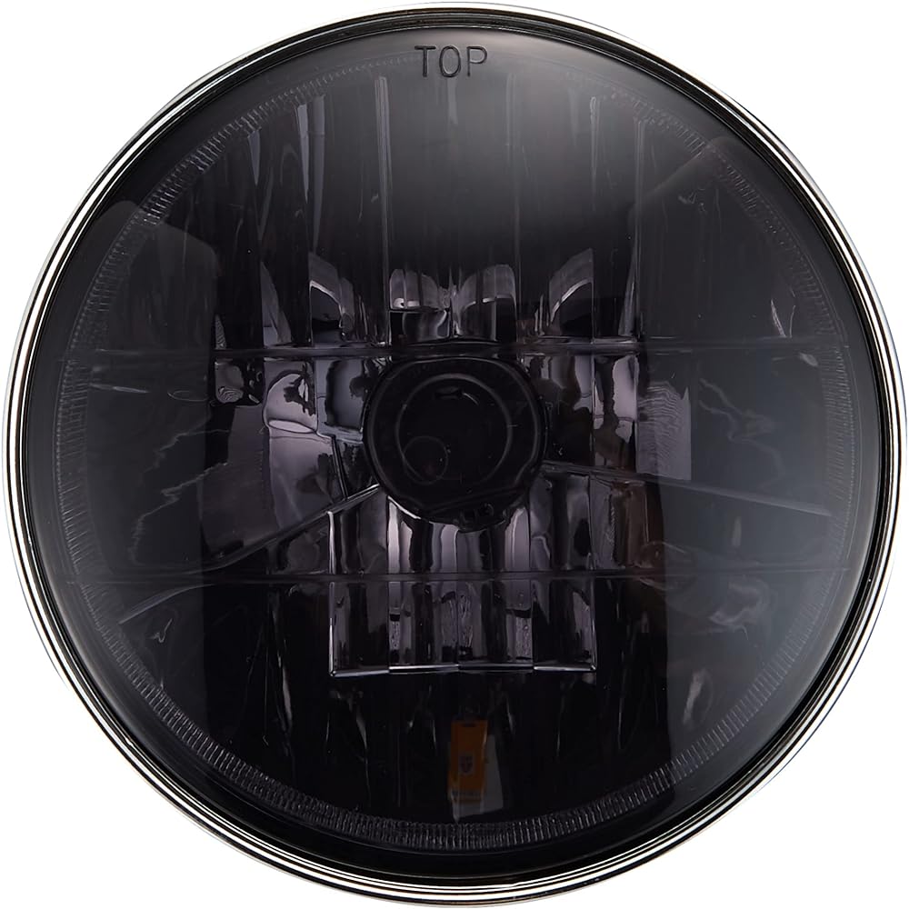 PMC Brightec Headlamp Series Multi-Reflector Headlight Round Type with Inner Rim Headlight Compatible Type Smoke Black Lens 71-0099