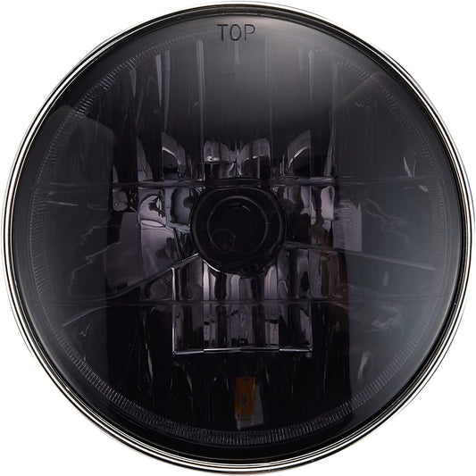 PMC Brightec Headlamp Series Multi-Reflector Headlight Round Type with Inner Rim Headlight Compatible Type Smoke Black Lens 71-0099