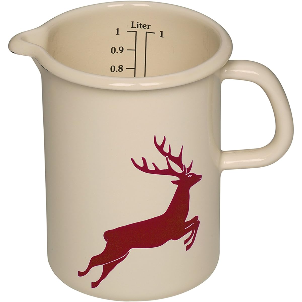 RIESS Measuring Cup HIRSCH Red 1kg Cooking Measure 1L 0338-071