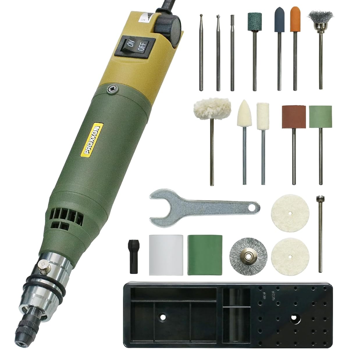 PROXXON Mini Router Set MM100 No.28525-MC Silversmith Engraving/Polishing/Polishing