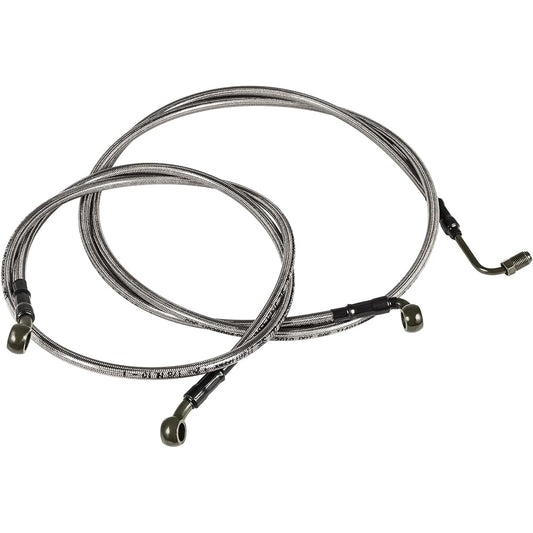 PIILOO 1068 RZR Brake Line Extended Front/Rear Braided Brake Line ATV Polaris RZR 800/S 800/4 800/XP 900/570/XP 4 900 Stainless Steel