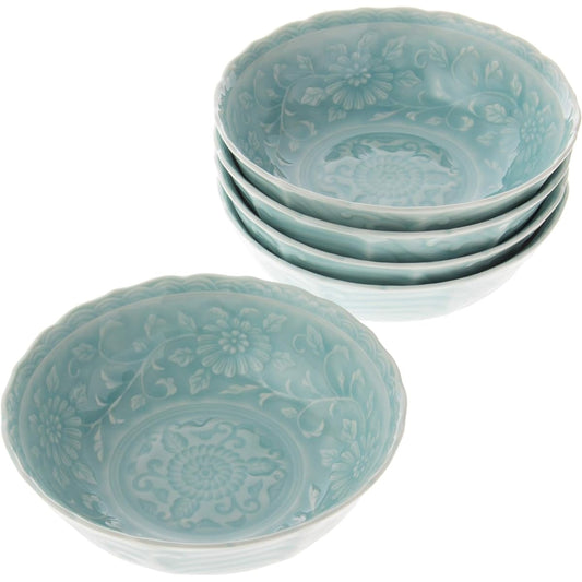 Nishikai Pottery Arita Ware Blue and White Porcelain Kikyobuchi Multi-Purpose Pot Set Diameter 14.5cm (Includes Cosmetic Box) 52649