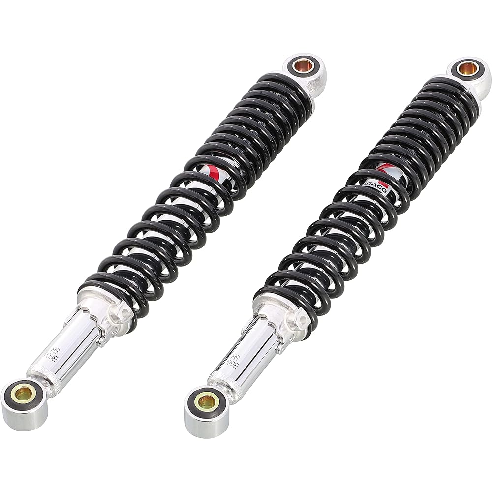 KITACO Rear Shock Absorber 2 Pieces 330mm 5 Stage Oil Damper Black Little Cub/Super Cub/70/90/110 520-1087150