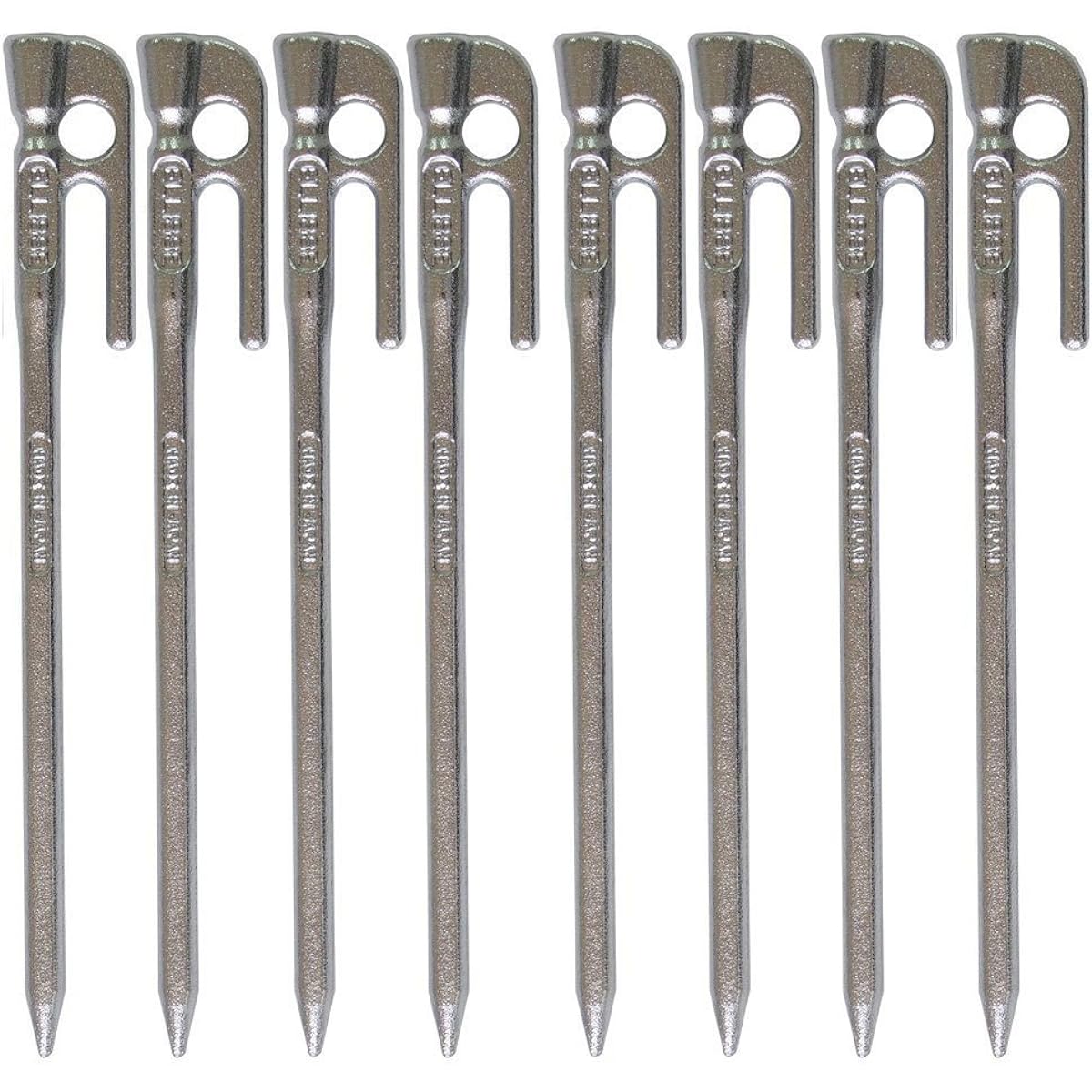 ELLISSE Forged Peg Elisse Stake 28cm Chrome Plated Set of 8 MK-280C MADE IN JAPAN