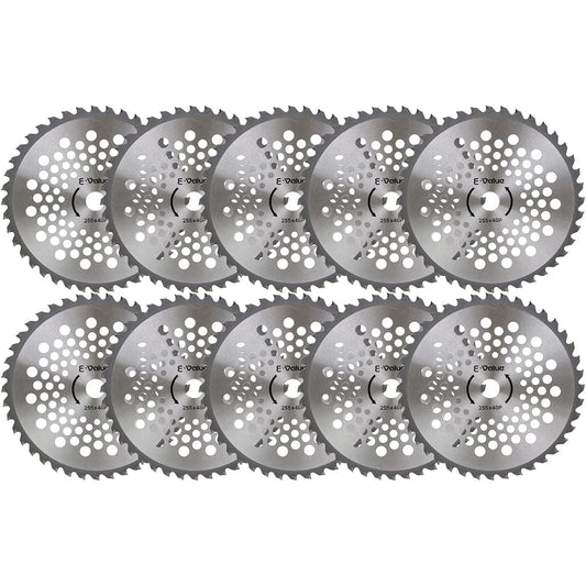 E-Value Lightweight Type Chip Saw Set of 10 ETT-255 x 40 x 10P Silver
