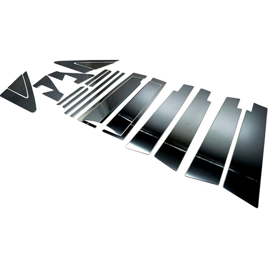 BRIGHTZ Lafesta CW Super Mirror Stainless Steel Black Plated Pillar Panel Visor Useful 20PC [PIL-BLA-323] Highway Star CWEAWN CWEFWN CWFFWN Laughesta 13921