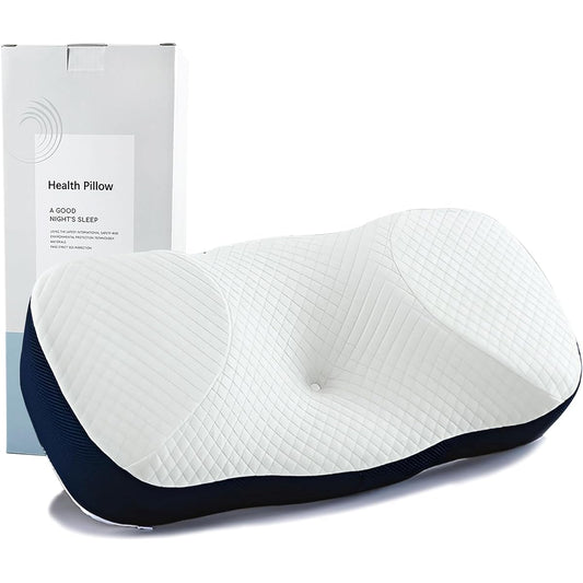 Okunattsu Neck and Shoulder Protection Pillow, No Neck Pain, Popular Back Sleeping Pillow, Side Sleeping Pillow, Memory Foam Pillow, Straight Neck Pillow, Gently Supports Neck and Shoulders, Ergonomic 4D Design Pillow, Low, Suitable All Year Round, Washa