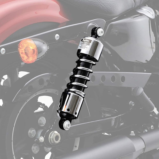 Daytona Comfort Rear Shock 11.6 inch (approximately 296 mm) for low down model Chrome plated XL1200/883 ('04-'19) series 98710