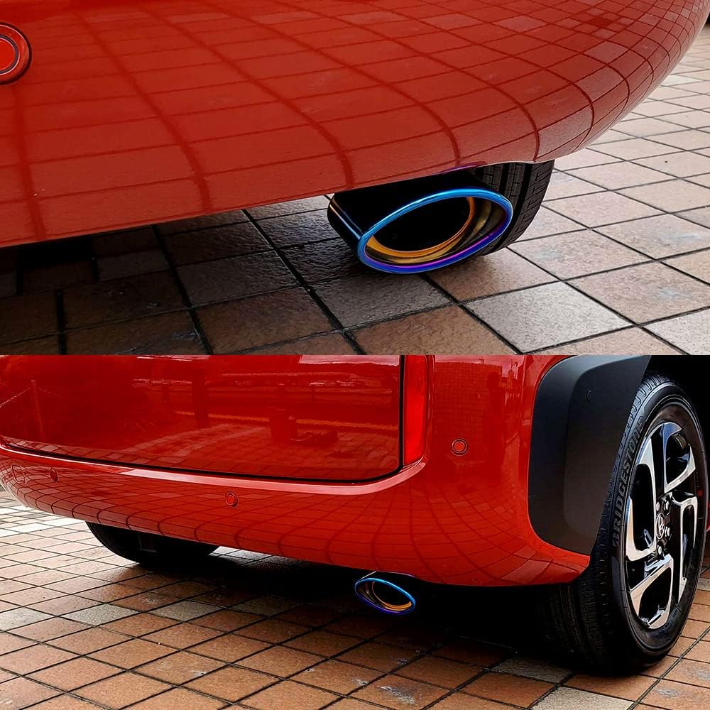 YOURS: Sienta MXP Series Compatible Titanium Style Muffler Cutter 1PCS Exclusive Design Easy Installation TOYOTA SIENTA Custom Parts Accessories Dress Up y408-030 [2] S