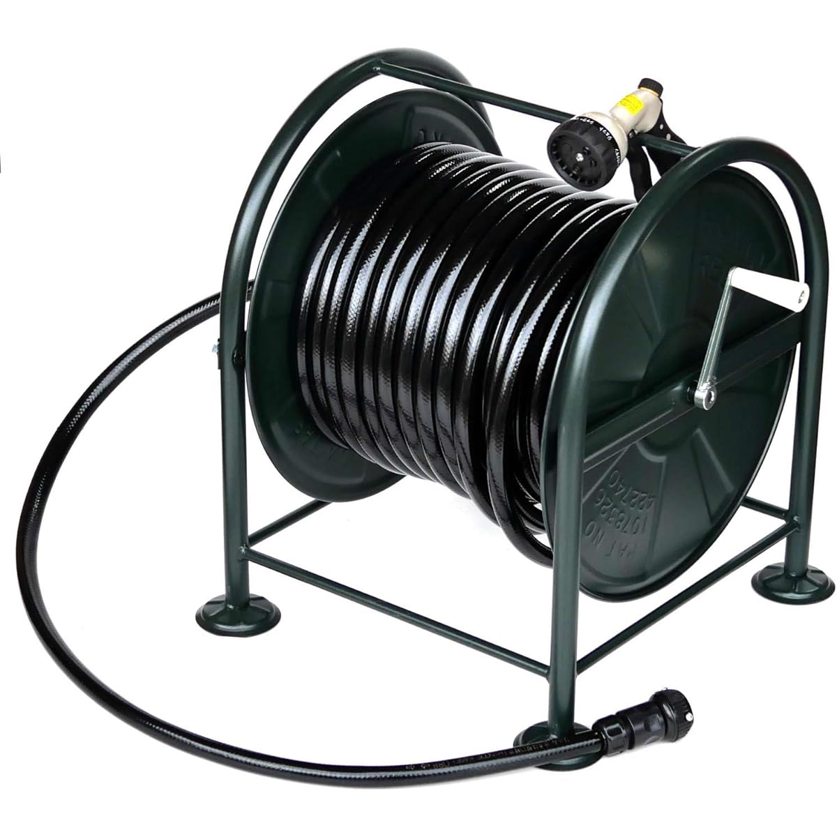 Hinode Kasei Watering Hose Reel Mega Steel Pressure Resistant 15mm x 50m