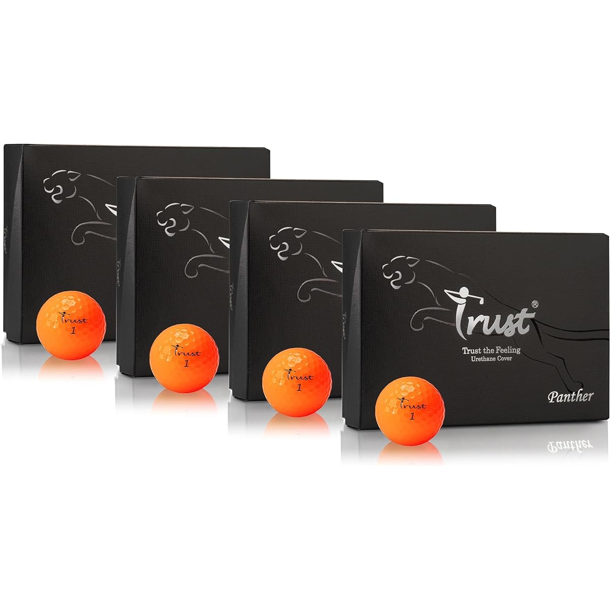 Trust Golf Ball Panther Urethane Cover Soft feel Fly straight and stop BIG MAX high repulsion core Compatible flight distance and spin control performance 1 dozen (12 pieces) / 4 dozen (48 pieces) White/Yellow/Orange
