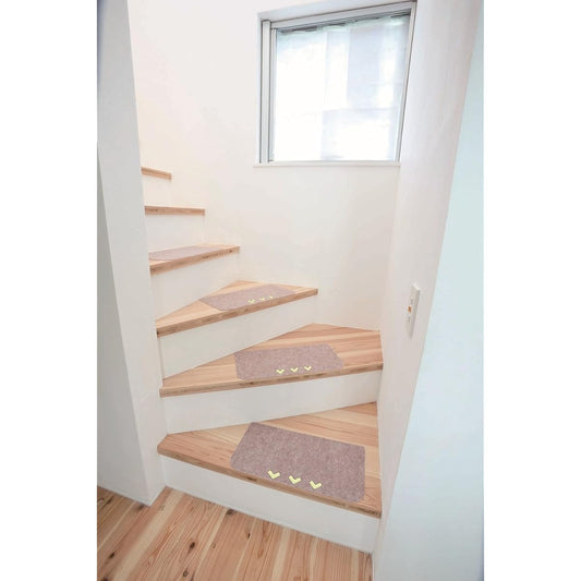 Watanabe Industries Luminous Stair Pita Mat 15 Pieces Beige TK-BE-4522