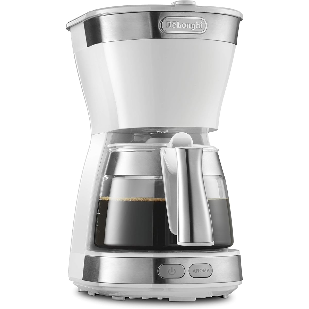 DeLonghi De'Longhi Drip Coffee Maker Active ICM12011J-W Regular Coffee for 5 Cups Paperless Filter [True White] 3 Year Warranty with Family Registration