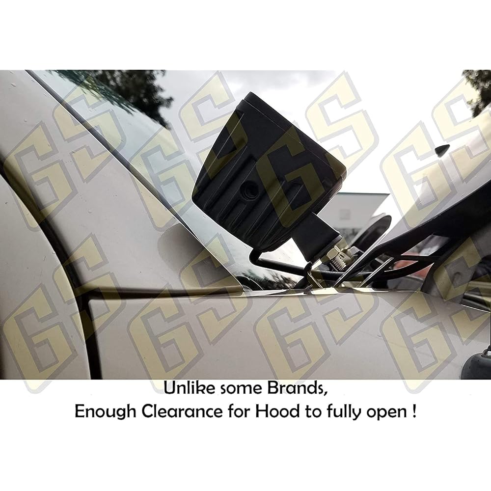 GS POWER Engine Food Hinge Ditch LED Mount Bracket Auxiliary Off-Road Pod Worklight Winds Cowl Panel 2005-2015 Toyota Takoma compatible