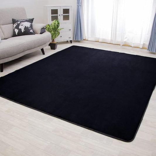 Freely Carpet Rug, Non-slip, 28 to choose from, 200 x 300 cm, Lightweight design, Made of ultra-high density microfiber fabric, Fully washable, Comfortable to use in all seasons, Plain/Black