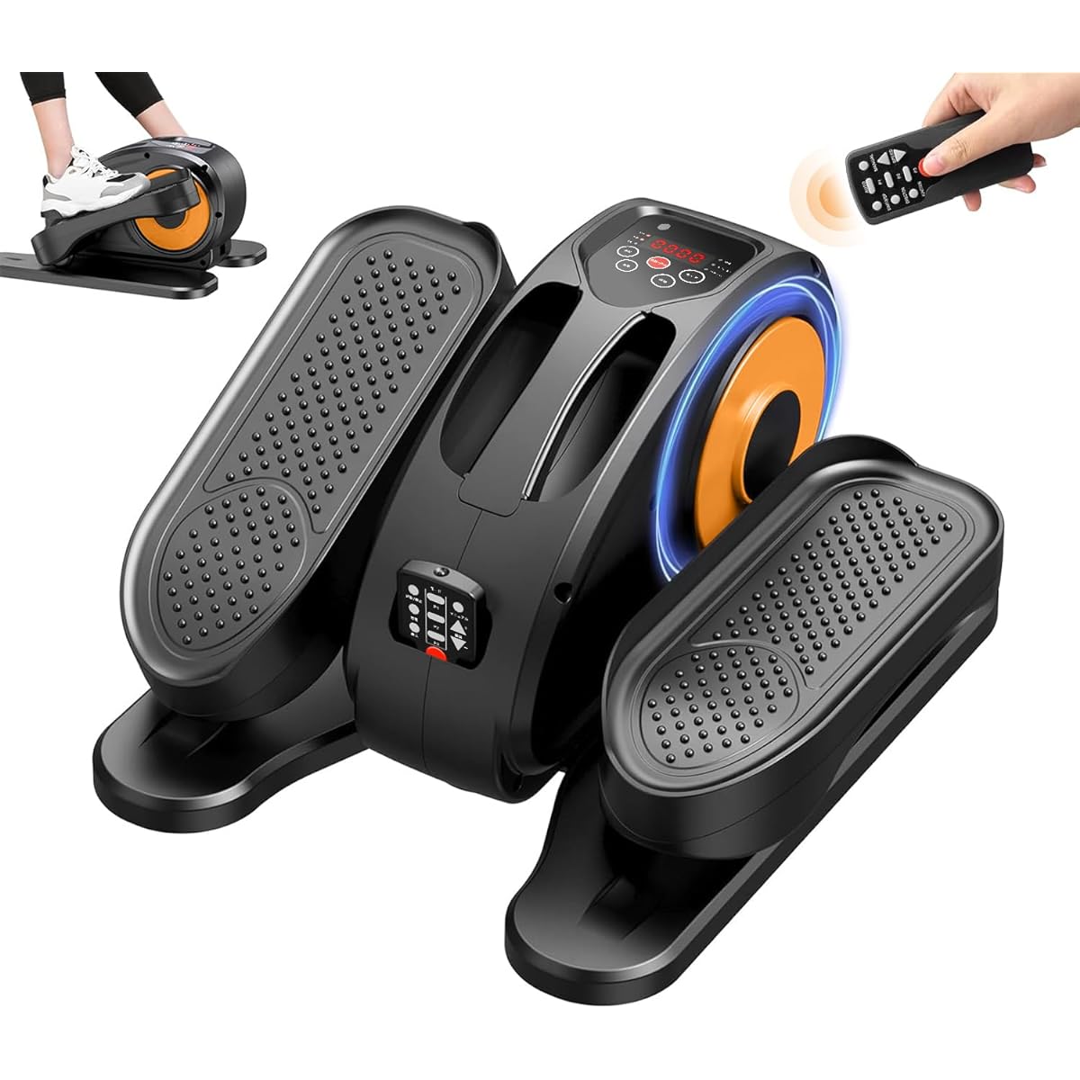 Exercise bike, mini fitness bike, for home use, electric, no assembly required, 5 speed levels, forward and backward rotation, elderly people, lack of exercise, health equipment, quiet, small, easy to operate, remote control included, Japanese manual