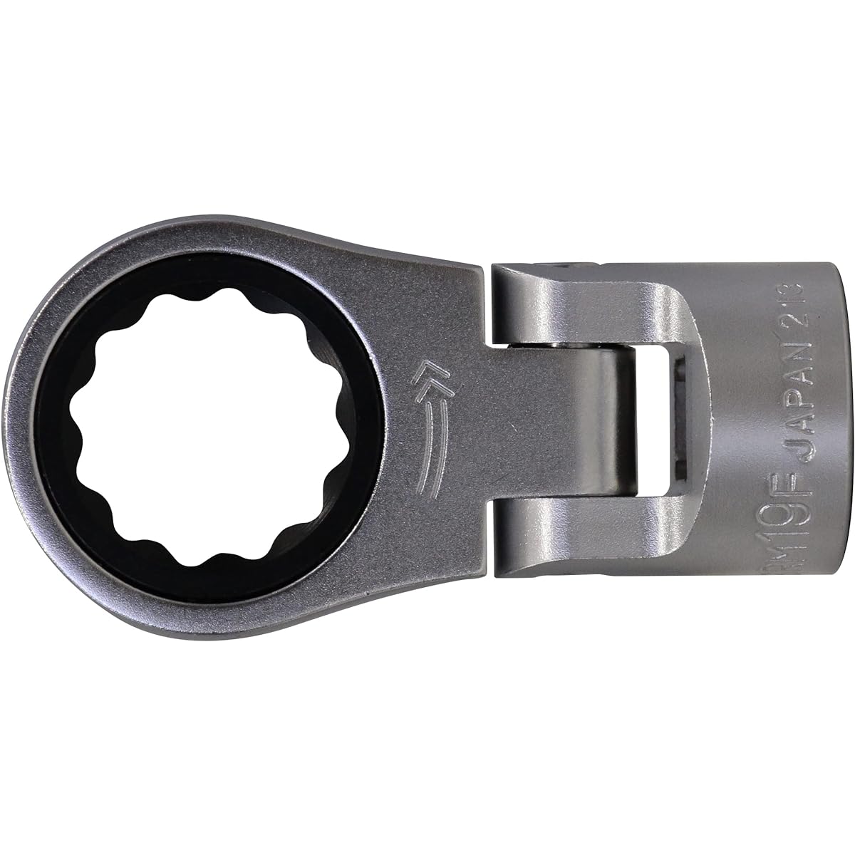 TONE Flex Ratchet Glasses Socket HP3RM-19F Drive Angle 9.5mm (3/8") Width across Flats 19mm Plated