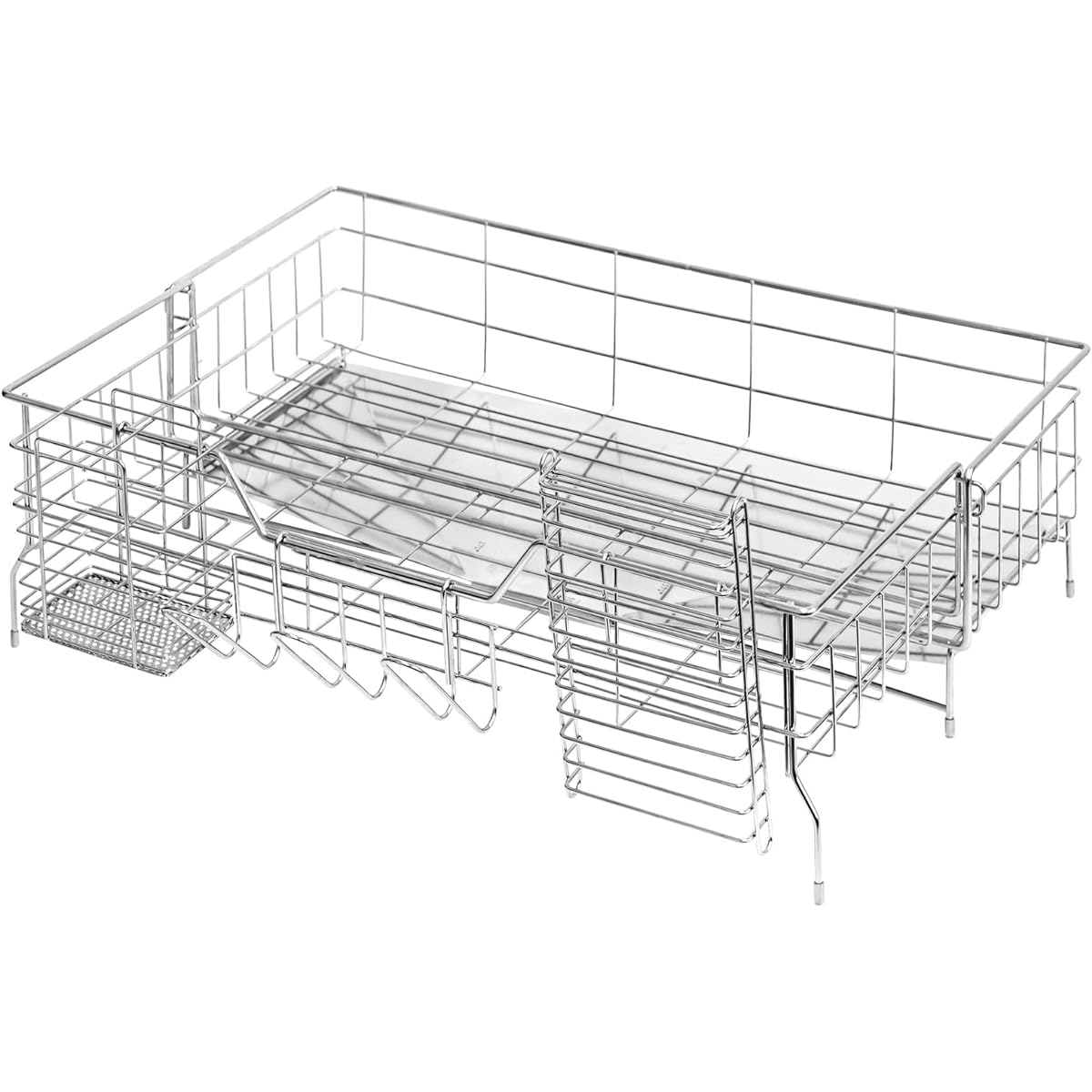 ottostyle.jp Draining Rack, Extendable, Easy, Above the Sink, Slim Slide Expansion [Depth 20-37cm, Width 58cm] Stainless Steel, Large Capacity, Space Saving, Dish Drying Rack, Draining Basket, Draining Basket, Kitchen Rack, Sink Rack, Kitchen Storage, Ki