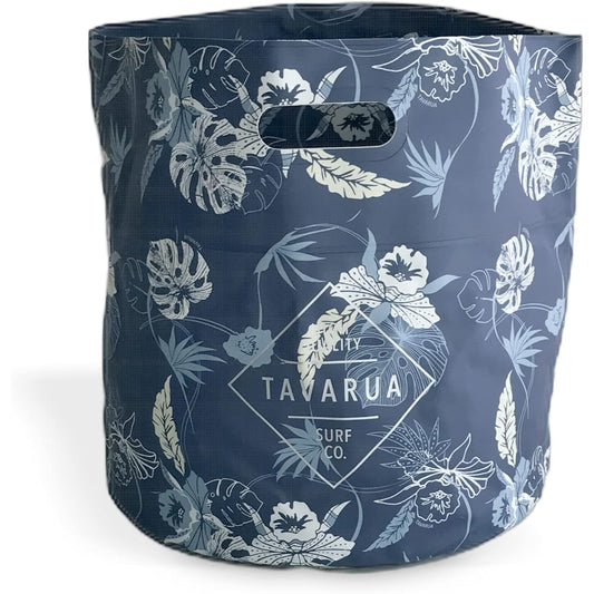 TAVARUA Portable Bucket 48L Folding Waterproof Bucket 3054SP (BOTANICAL NAVY)