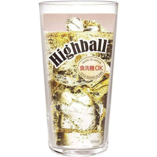 Toyo Sasaki Glass Long Tumbler Thin Whiskey Glass Made in Japan Dishwasher Safe (Sold in Case) Clear 400ml B-00113-JAN-P 60 Pieces