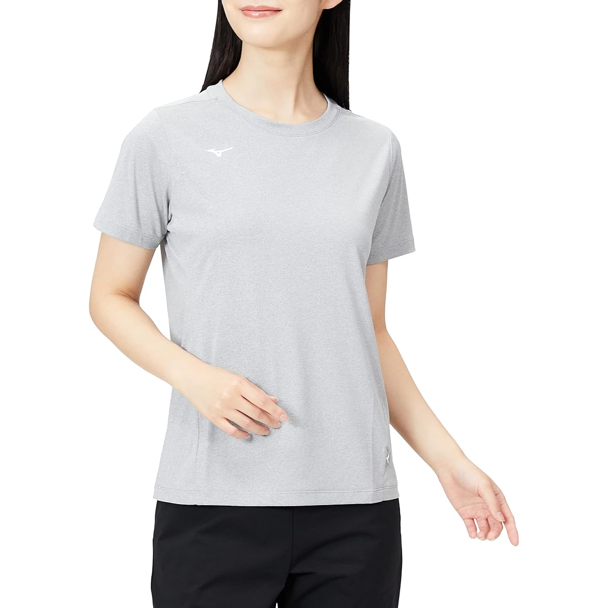 Mizuno 32MA2312 Women's Training Wear, Short Sleeve T-Shirt, Sweat Absorbent, Quick Drying, UV UPF15