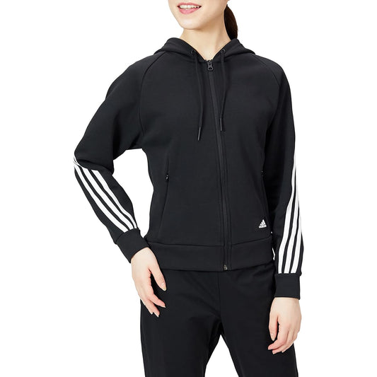 Adidas V0687 Women's Sweatshirt Hoodie Sportswear Future Icon 3 Stripes Hooded Track Top
