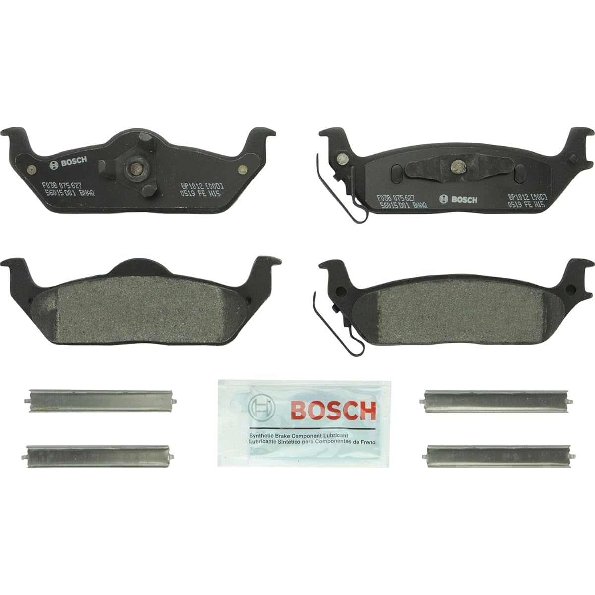 BOSCH BP1012 QUIETCAST Premium semi-metallic disc brake pad set 2004-2011 Ford F-150 2006-2008 Linker Mark LT LT Rear