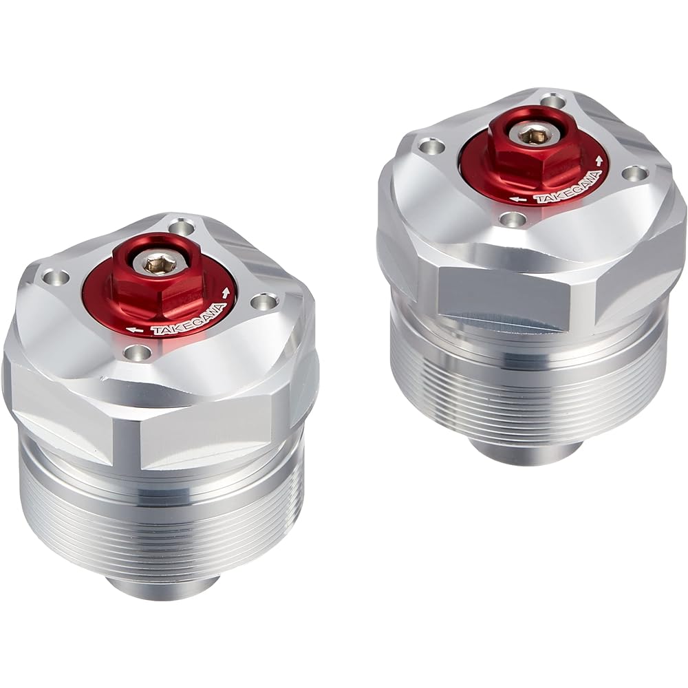 Special parts Takegawa front fork top bolt silver body/red cap GROM (JC61-130~) MSX125SF 06-02-0068