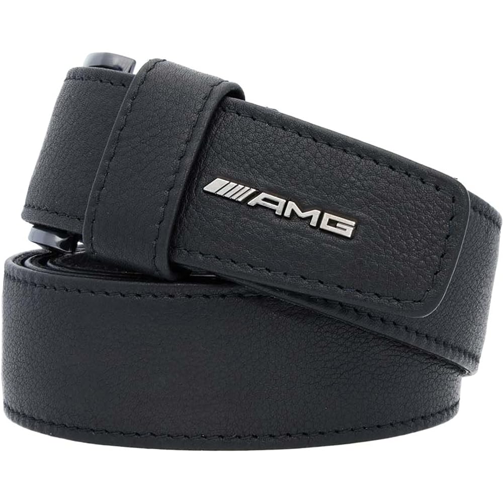 [Mercedes-Benz] Collection Genuine Mercedes-AMG Leather Belt Black