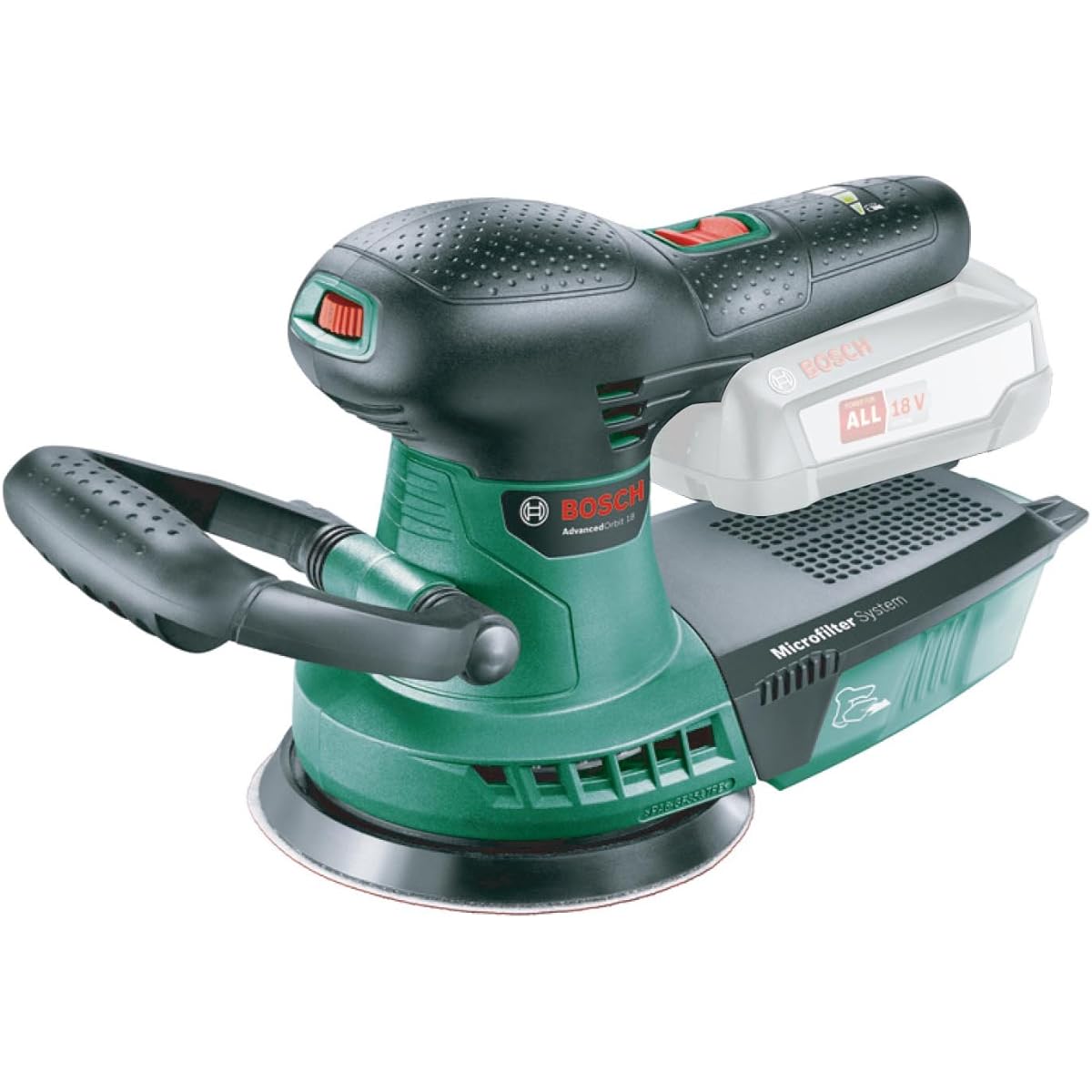 BOSCH 18V Cordless Dust Vacuum Random Action Sander (Body Only, Battery and Charger Sold Separately) ORB118