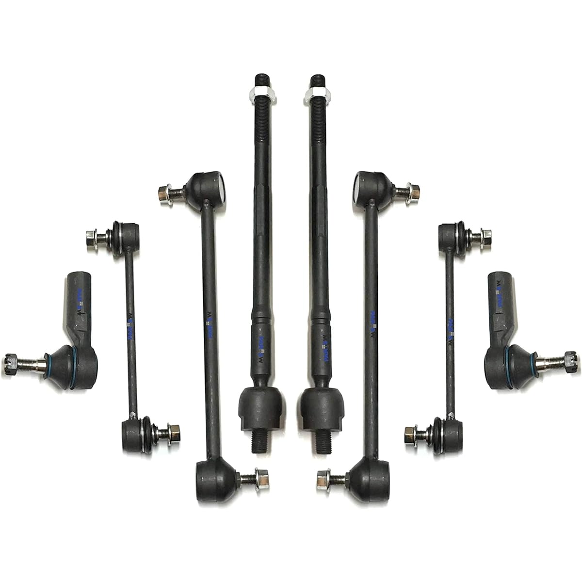 8 -point kit front inner & outer tie rod end front & rear swar link
