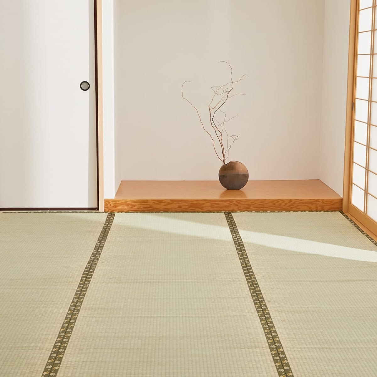 Hagiwara Igusa Domestic Overlay Carpet Green Edoma 10 tatami Hikimeori "Amber" 158002790