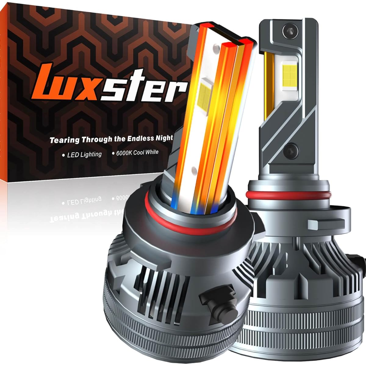 LUXSTER 2024 Punisher 40,000LM 9012 HIR2 LED Headlight Light bulb -High & Low Beam Ultra -high -brightness Talonled tip 6000k Pure White Plug and Play Easy installation with play IP68 Waterproof