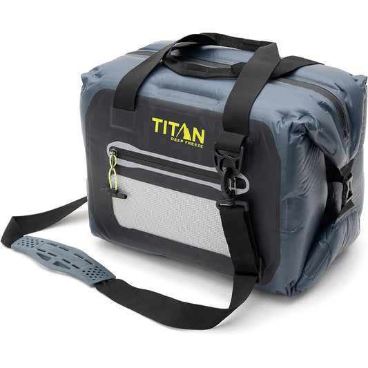 Titan Deep Freeze Air Cooler Box 16L 30 Can Roll Up Storage Cold Bag Soft Cooler Folding Lightweight Outdoor Camping BBQ Fishing