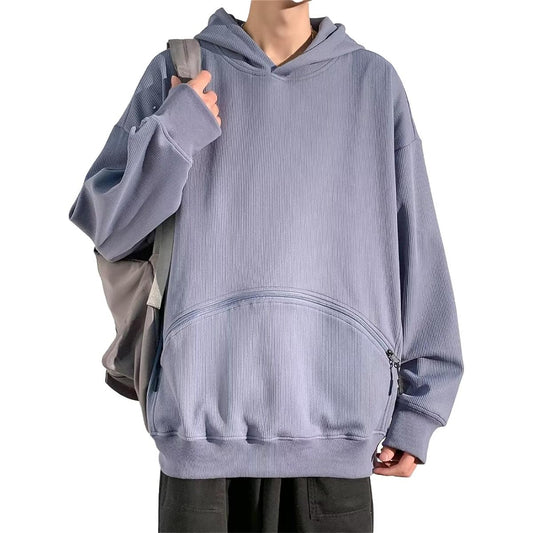 [VICALLED] Men's Parka, Long Sleeve, Large Size, Spring Clothes, Loose, Casual, Soft, Plain, Stylish