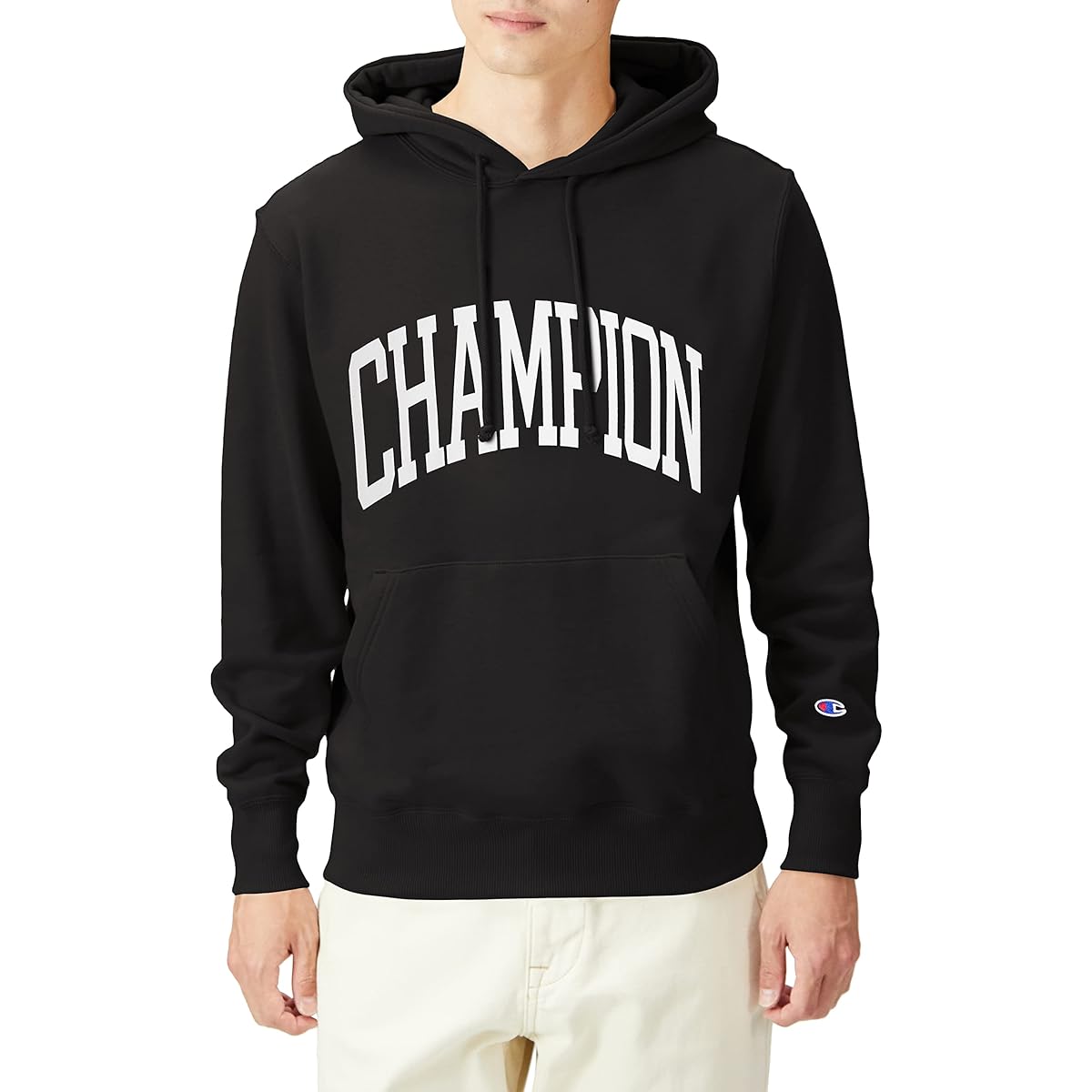 [Champion] Hoodie Sweatshirt Sweatshirt Long Sleeve Fleece College Font Print Hooded Sweatshirt Custom Made Basic C8-W129Z Men's
