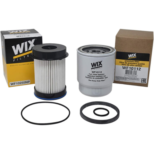 BUYER $ Dodge Lamb 6.7L Diesel Camins fuel filter & Water separator set WIX WF10112 & WF10255NP 2013- 2018 model 2500/3500/4500/5500