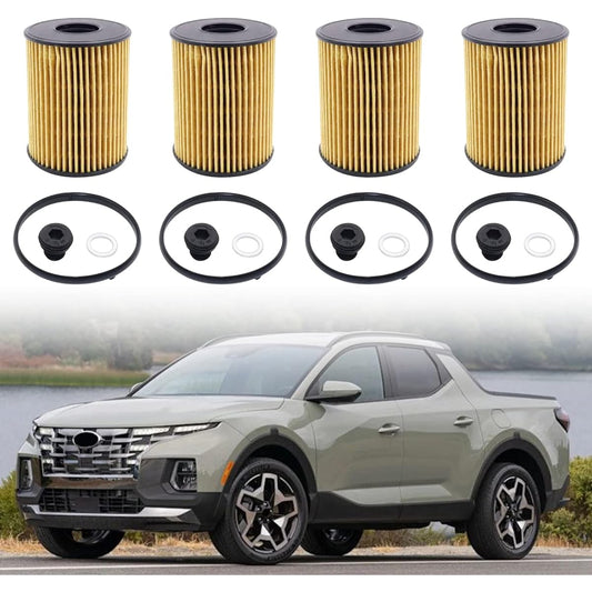 FZJDSD oil filter pack seal 4 pieces set Hyundai Santa Cruz Tsuzon Santa 2022 KIA SORENTO 2022 2.5L Engine replacement 26350-2S 2001 21513-23001