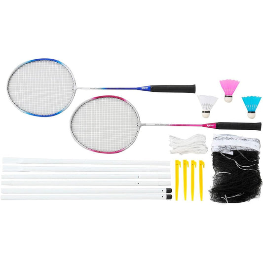 Kaiser Badminton Set with Net KW-592 Racket Shuttle with Case Leisure Family Sports Racket Size: Approx. 660x200x30mm When using net: Approx. 4000x1640mm