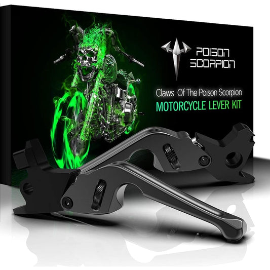 POISON SCORPION Black 0203A CNC Brake Clutch Levers Dyna | Softail | Touring | CVO | Sportster Model Motorcycle 1 Pair