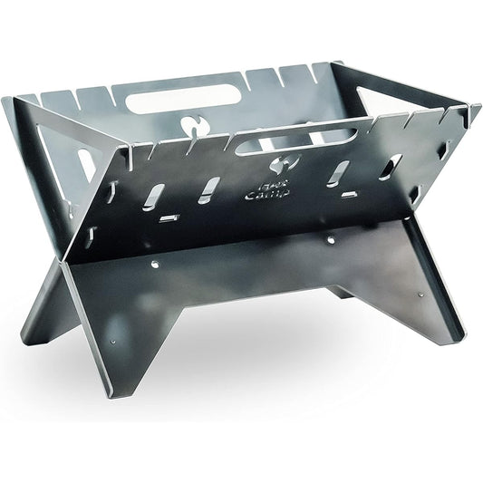 FB-01 Hot Camp Bonfire Stand FireBaseS Solo Camping for 1-2 People Easy Assembly Compact Storage Comes with Rostle and Trivet Outdoor Made in Japan (Bonfire Stand Basic Set)