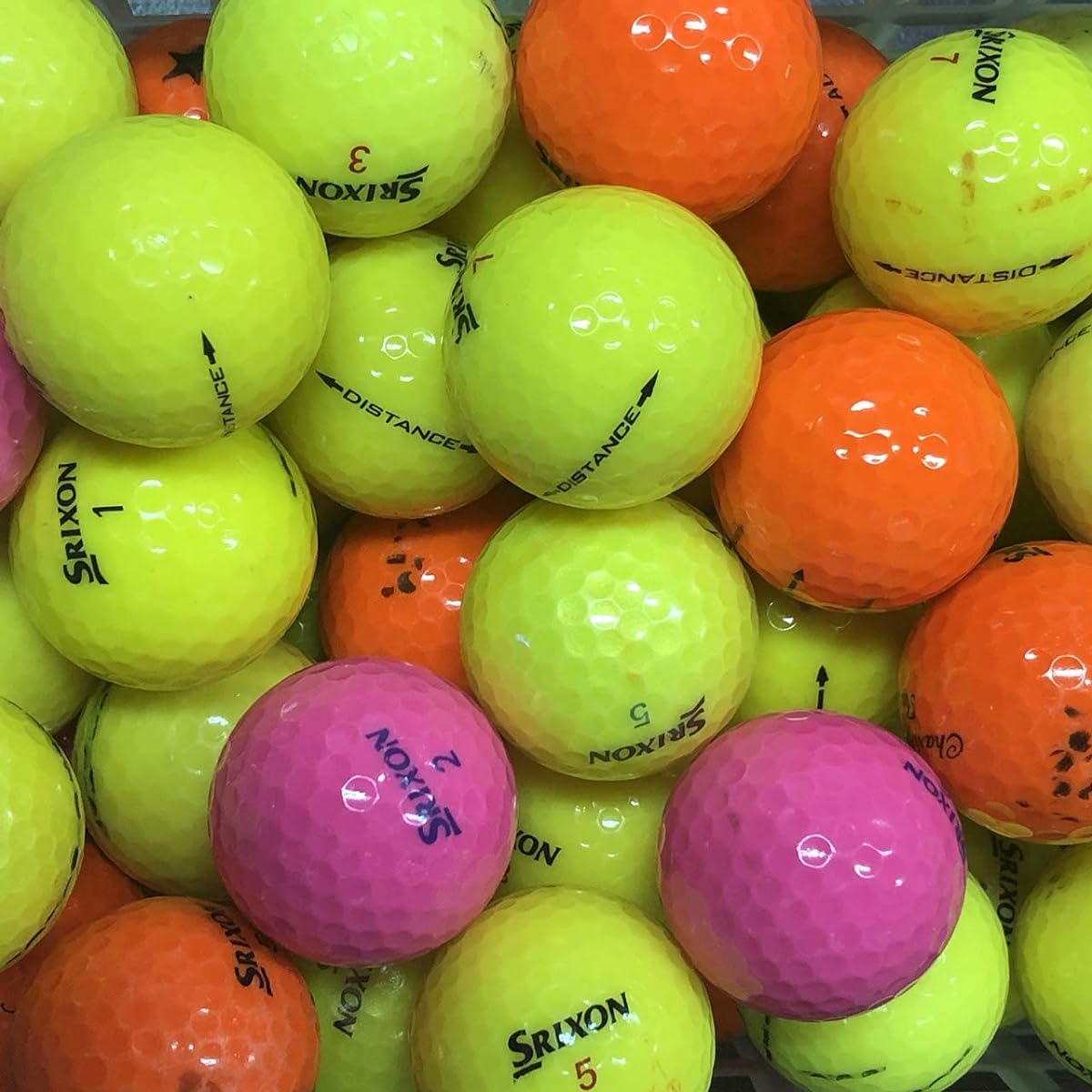 SRIXON Lost Balls Various Mixed Color Balls 50 Pieces B Rank Used Golf Ball Set