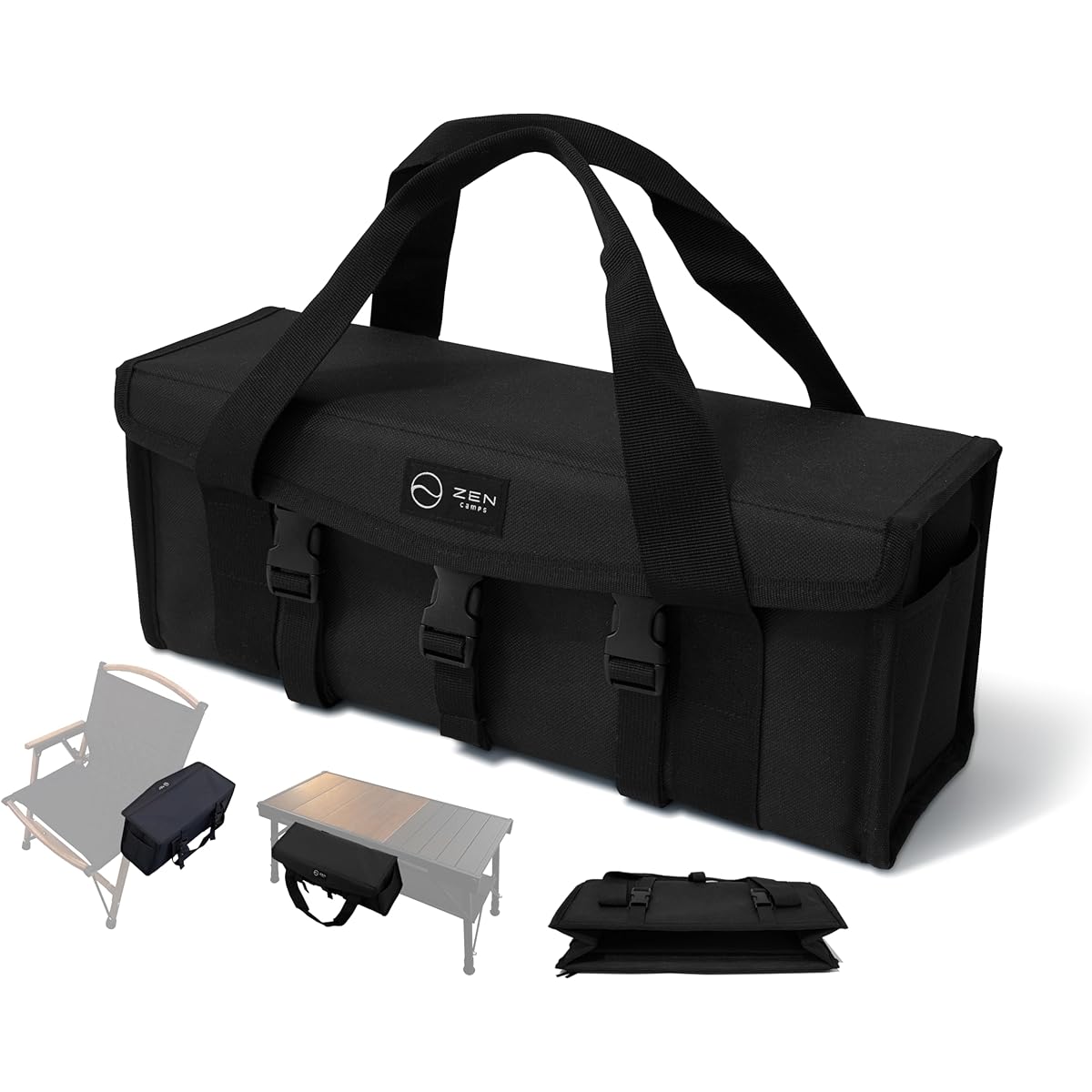 ZEN Camps Multi Gear Box Peg Case Soft Container Tool Box Camping Side Storage (Black)