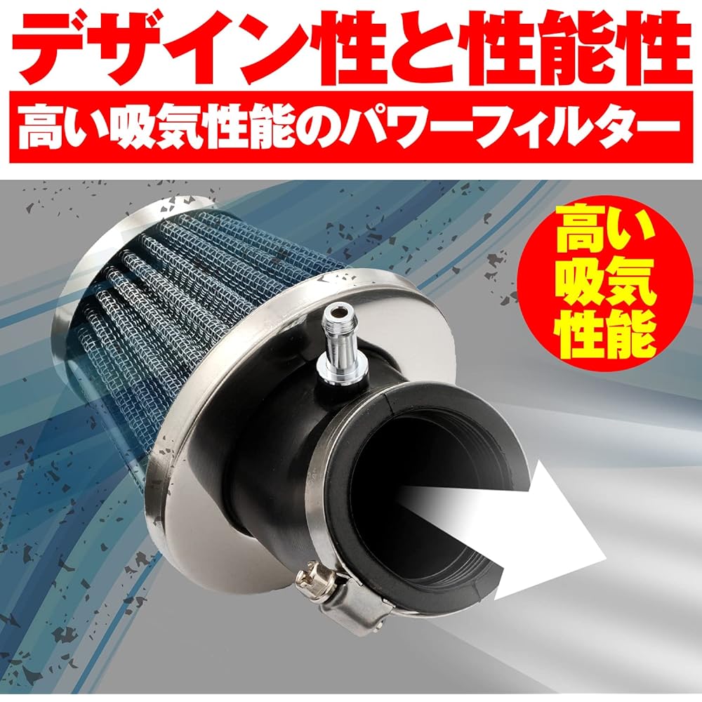 Daytona New Super Power Filter (?35 Nipple Included), Compatible with Exhaust Gas Models