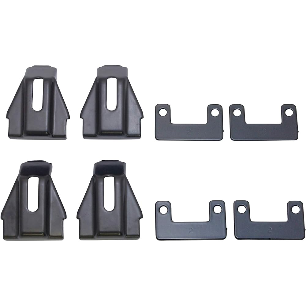 Terzo (by PIAA) Roof Carrier Base Carrier Mounting Holder Set by Car Model 4 Pieces Direct Roof Rail Type Black for Aero Bars [Lexus RX NX LX Mercedes Benz C Class Wagon and Others] SR2 SR2