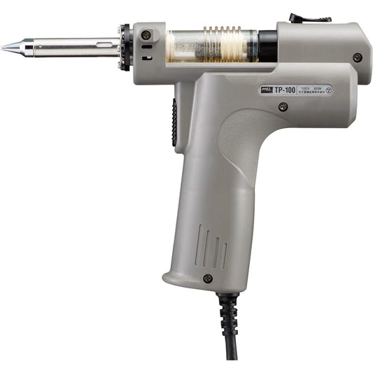 goot Automatic solder sucker portable type TP-100 [Powerful suction power] [Replaceable cartridge] [Free temperature setting 250℃~450℃] Comes with case Solder sucker Soldering iron Made in Japan