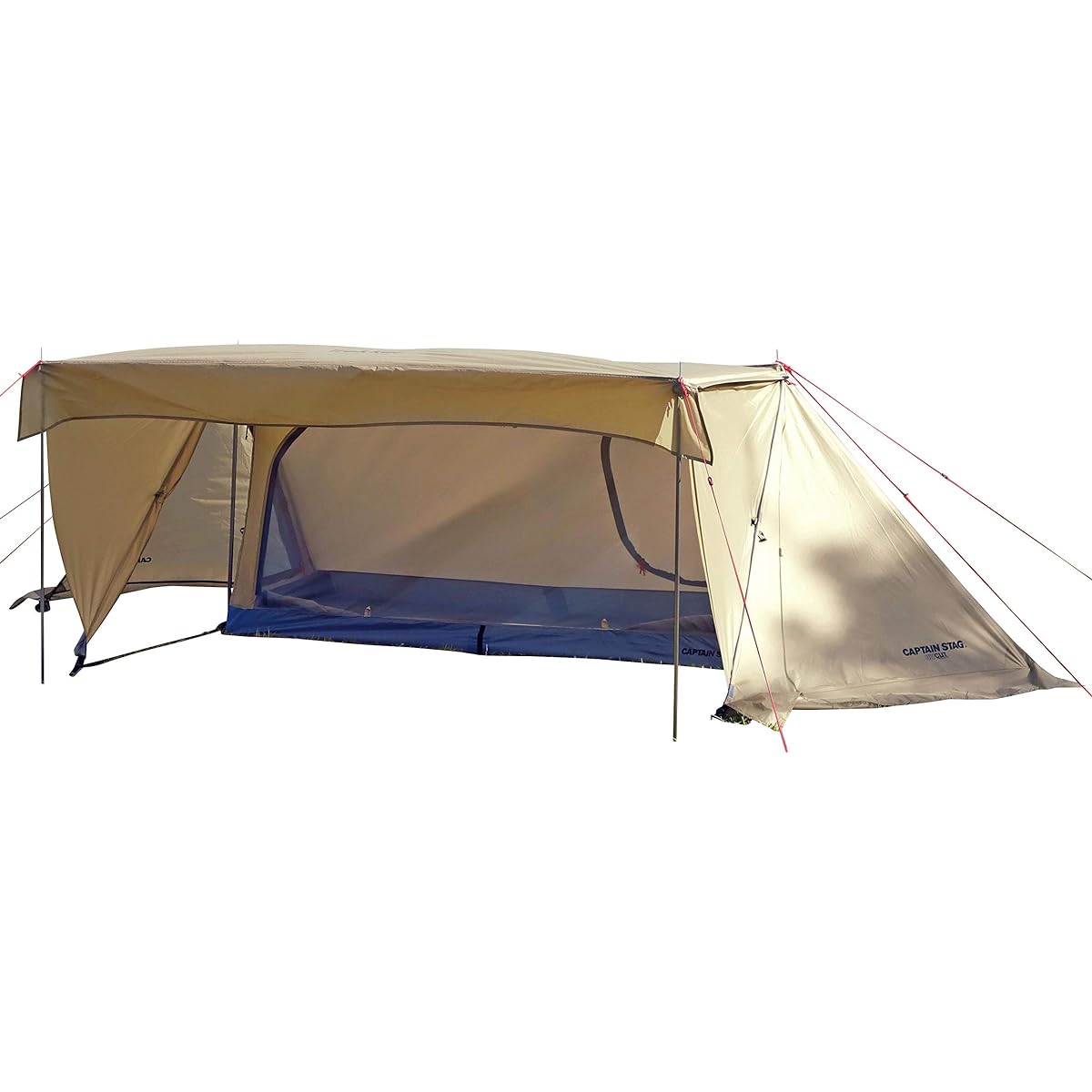 CAPTAIN STAG Tent Solo Tent Pup Tent Solo Base for 1 Person UV Protection Aluminum Pole Waterproof Fly 2000mm/Floor 3000mm Khaki Trekker UA-63
